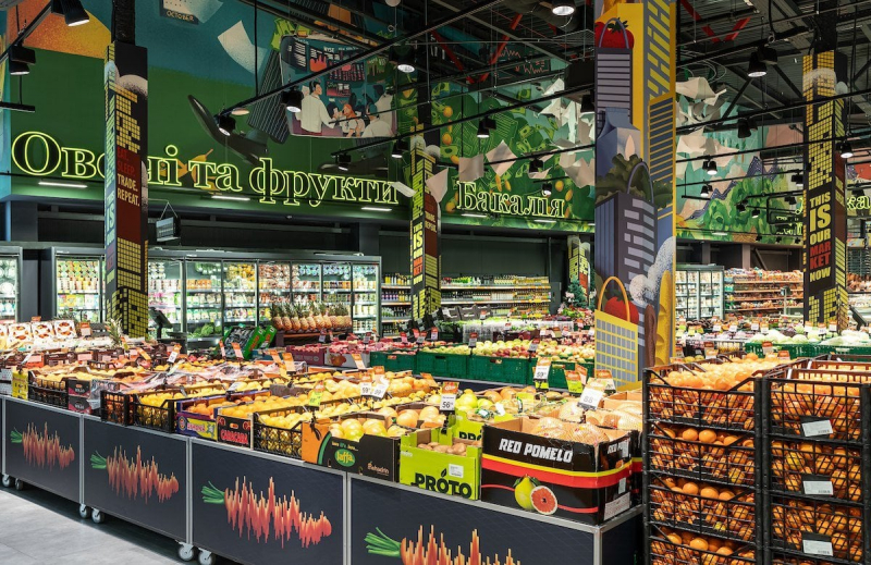 У стилі біржі Wall Street. Сільпо відкрило перший супермаркет у Вишневому — фото